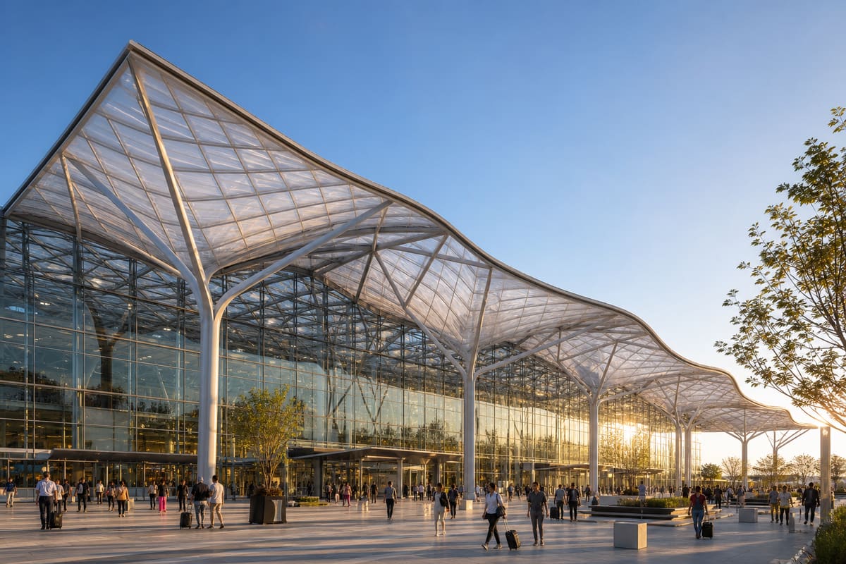 Airport ETFE roofing typology