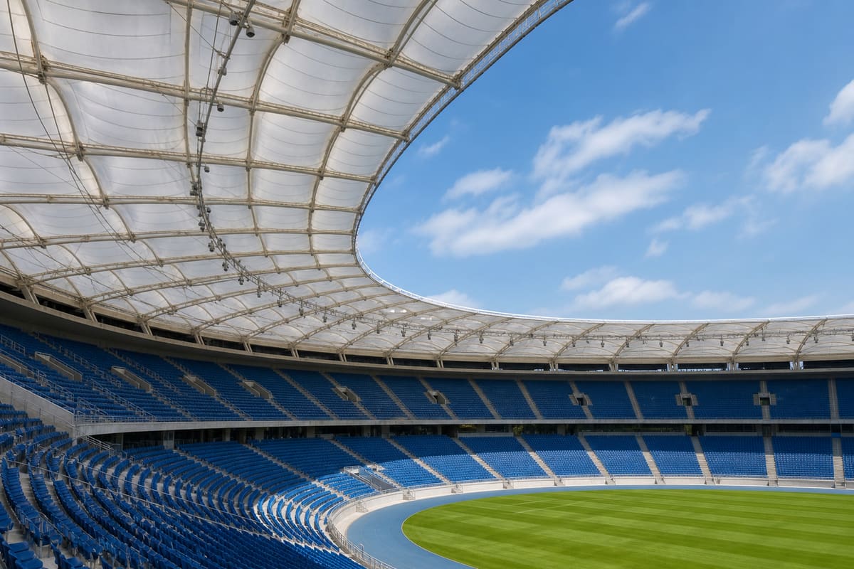 Stadium ETFE roofing