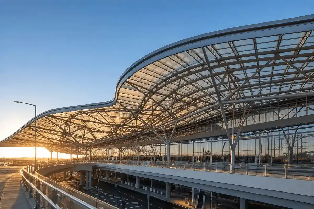 Large-span ETFE roofing system on an airport terminal — Airport ETFE Roofing systems