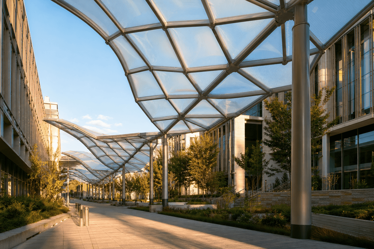 ETFE Canopy for College Campus ETFE Roofing