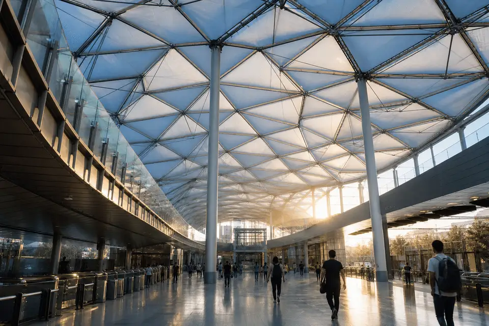 ETFE Skylight for Metro Station ETFE Roofing