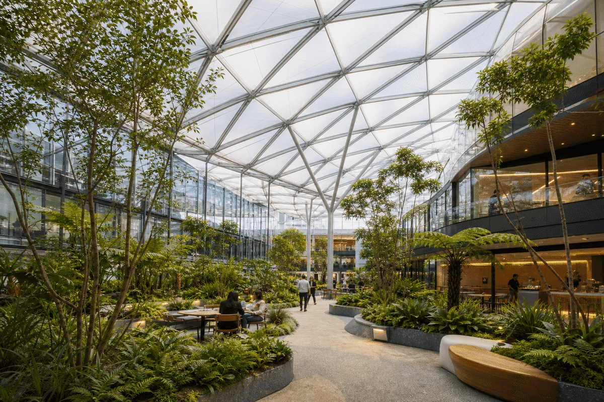 ETFE Greenhouse for Office Building ETFE Roofing