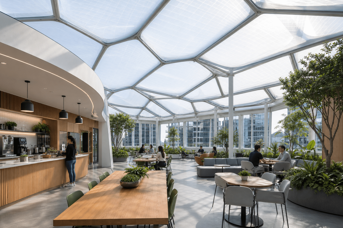 ETFE Skylight for Office Building ETFE Roofing