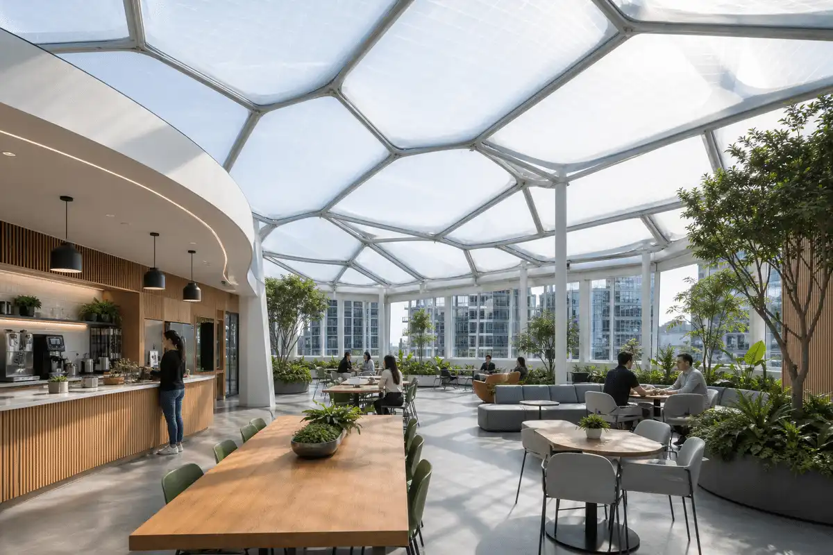 ETFE Skylight for Office Building ETFE Roofing