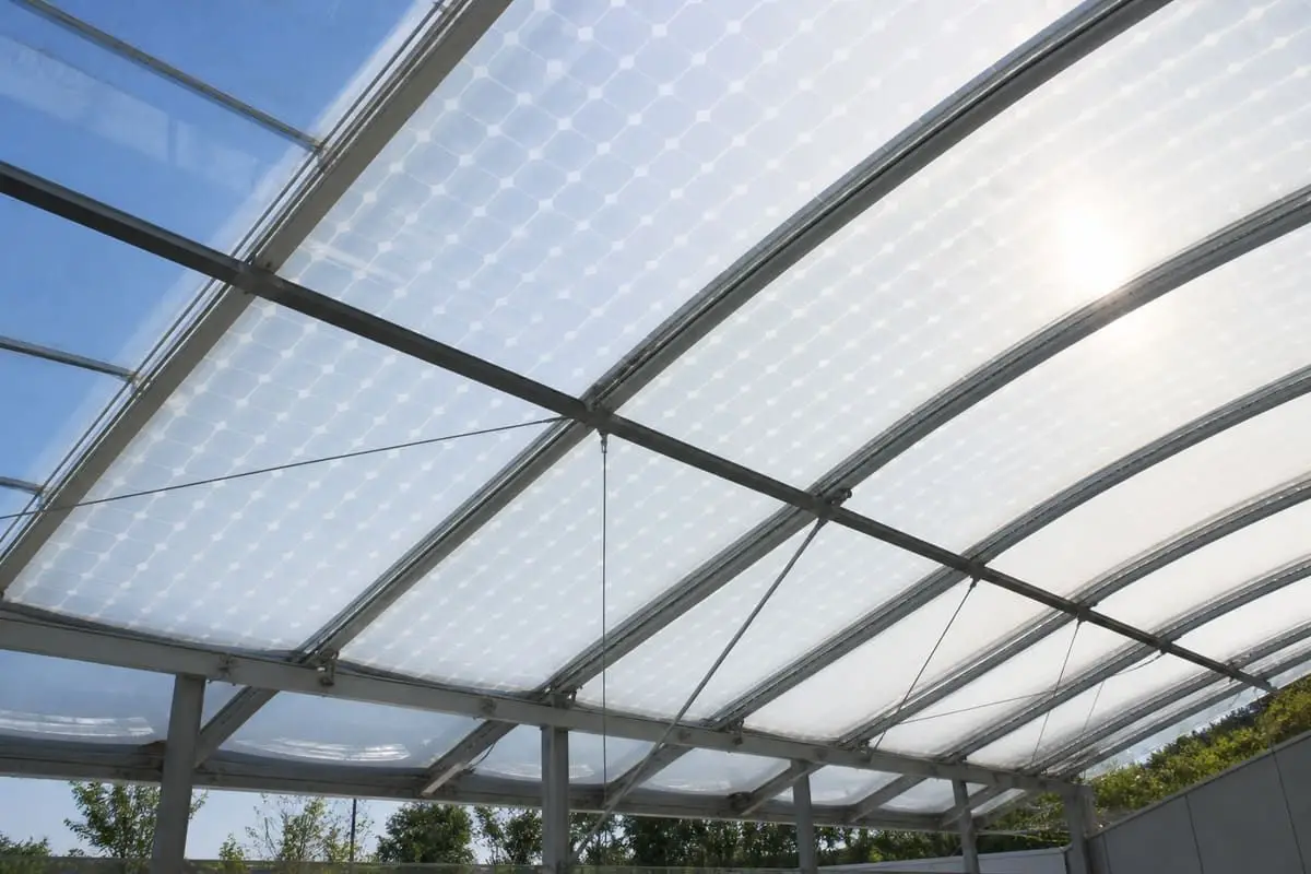 ETFE solar panel film integrated into a translucent roof — ETFE film supplier India — ETFE film supplier India