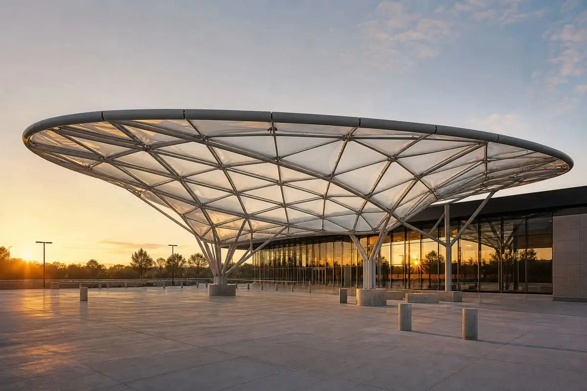 Precision welding and fabrication of ETFE canopy membrane panels