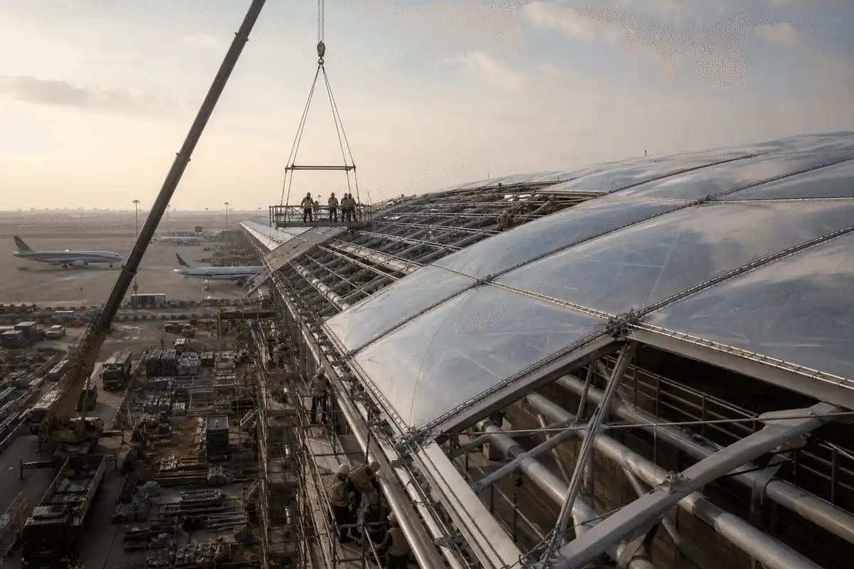 Airport ETFE Roof Project video poster 3 — Airport ETFE Roof