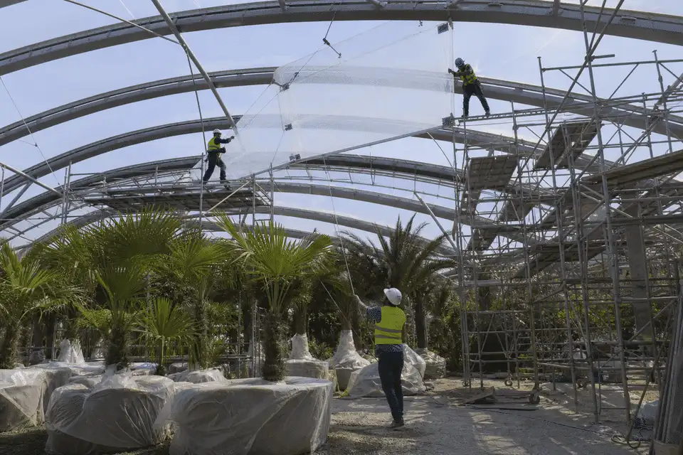 Botanical Garden ETFE Project process — ETFE module coordination view