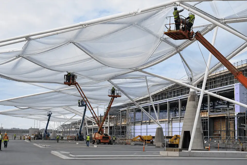 Bus Terminal ETFE Project process — ETFE module coordination view