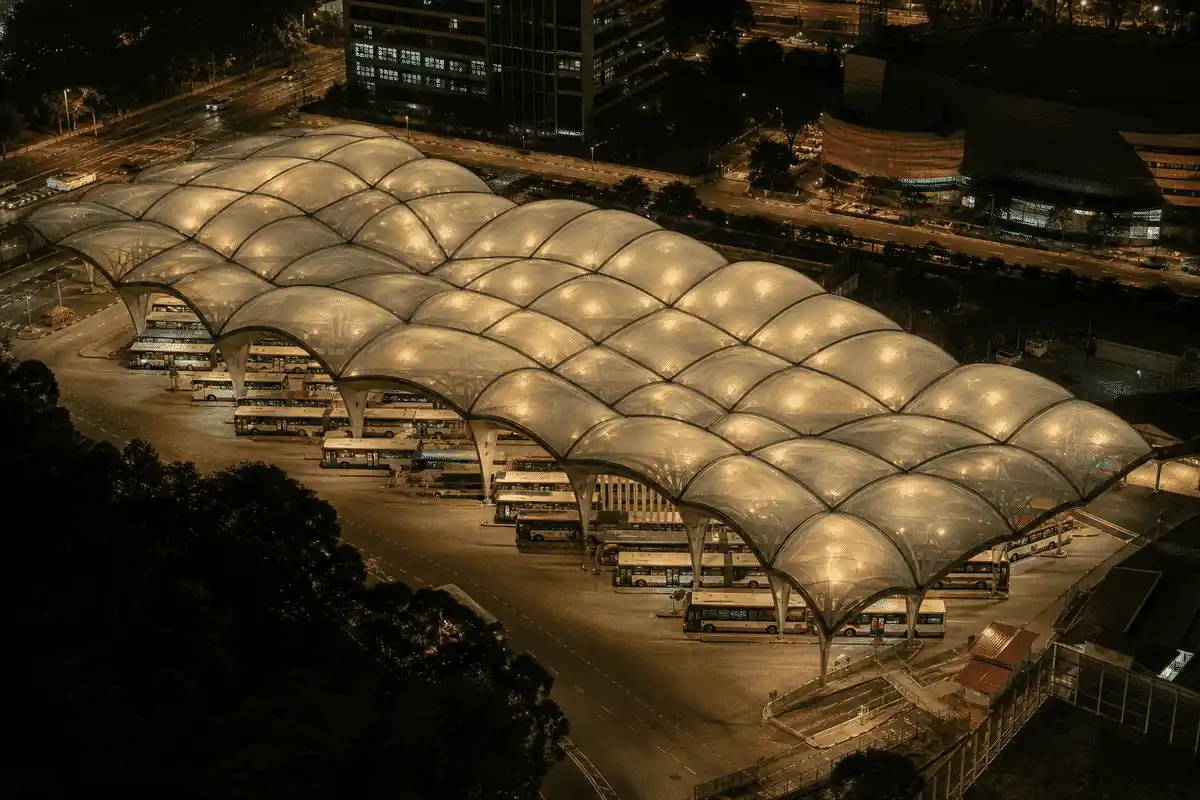 Bus Terminal ETFE Project video poster 3 — Bus Terminal ETFE