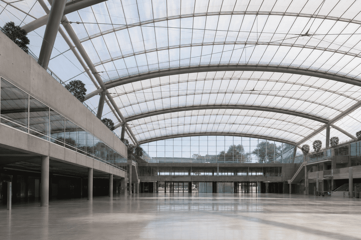 Convention Center ETFE Project overview — daylit ETFE space