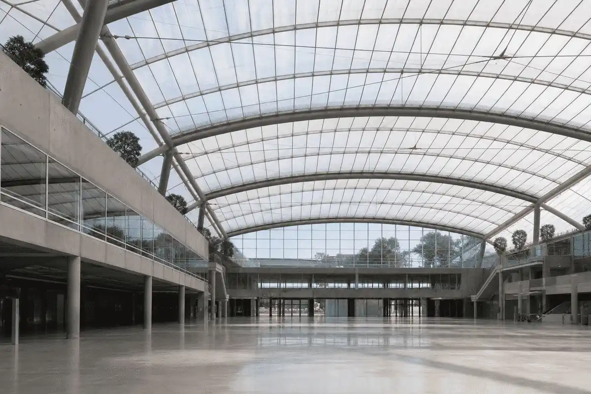 Convention Center ETFE Project overview — daylit ETFE space