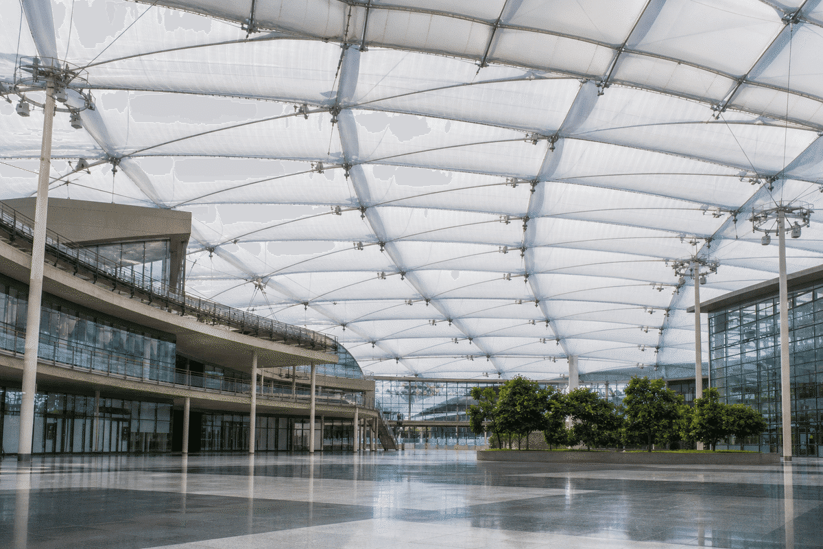 Exhibition Center ETFE Project overview — daylit ETFE space