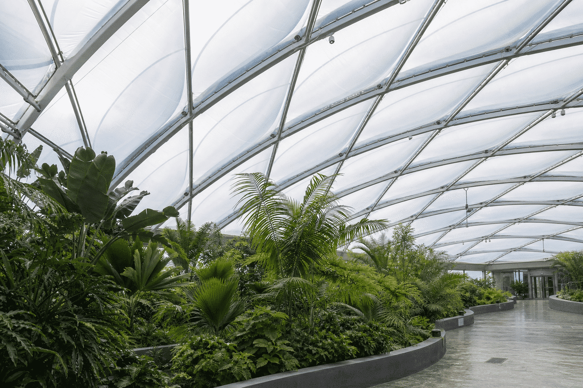 Greenhouse ETFE Project overview — daylit ETFE space