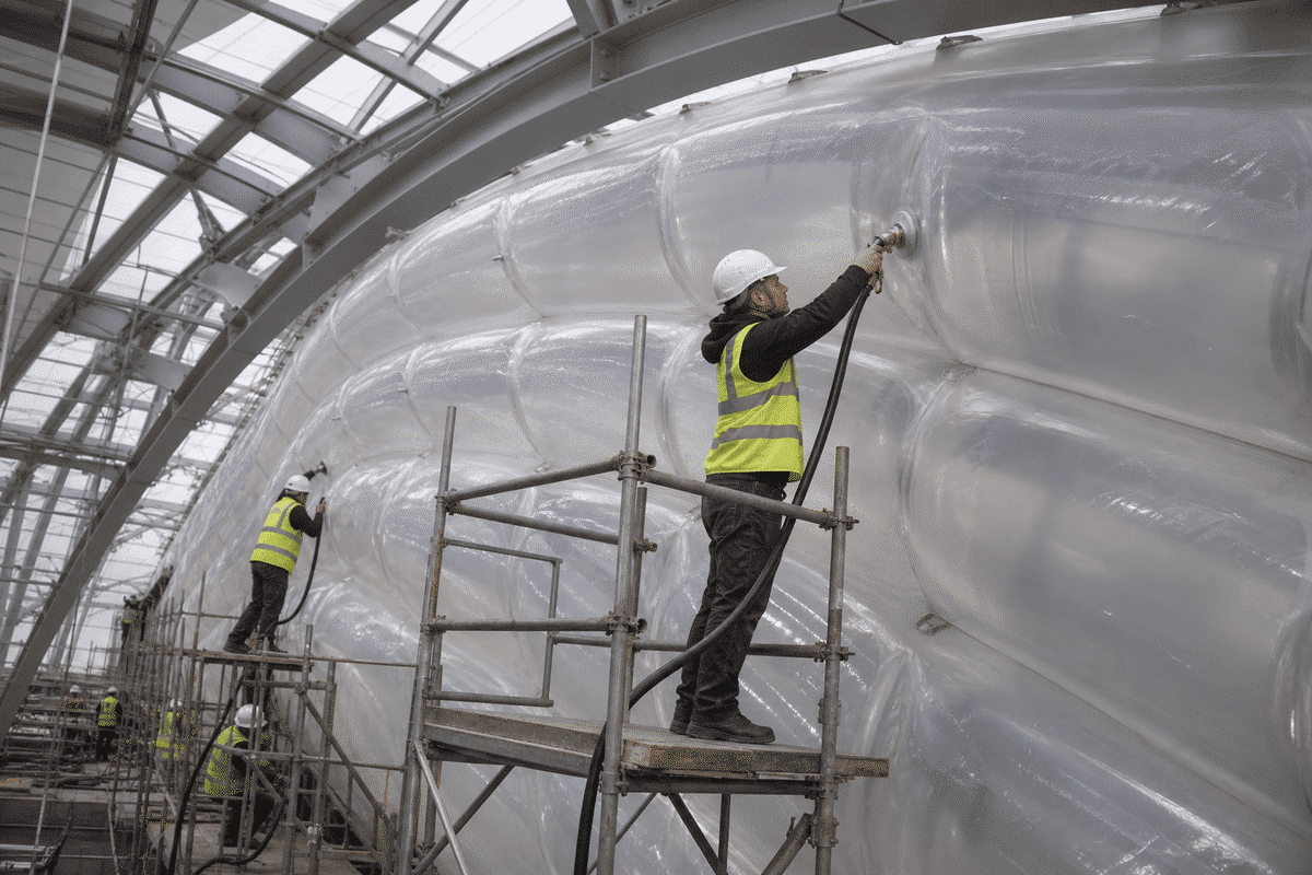 Indoor Arena ETFE Project process — ETFE module coordination view