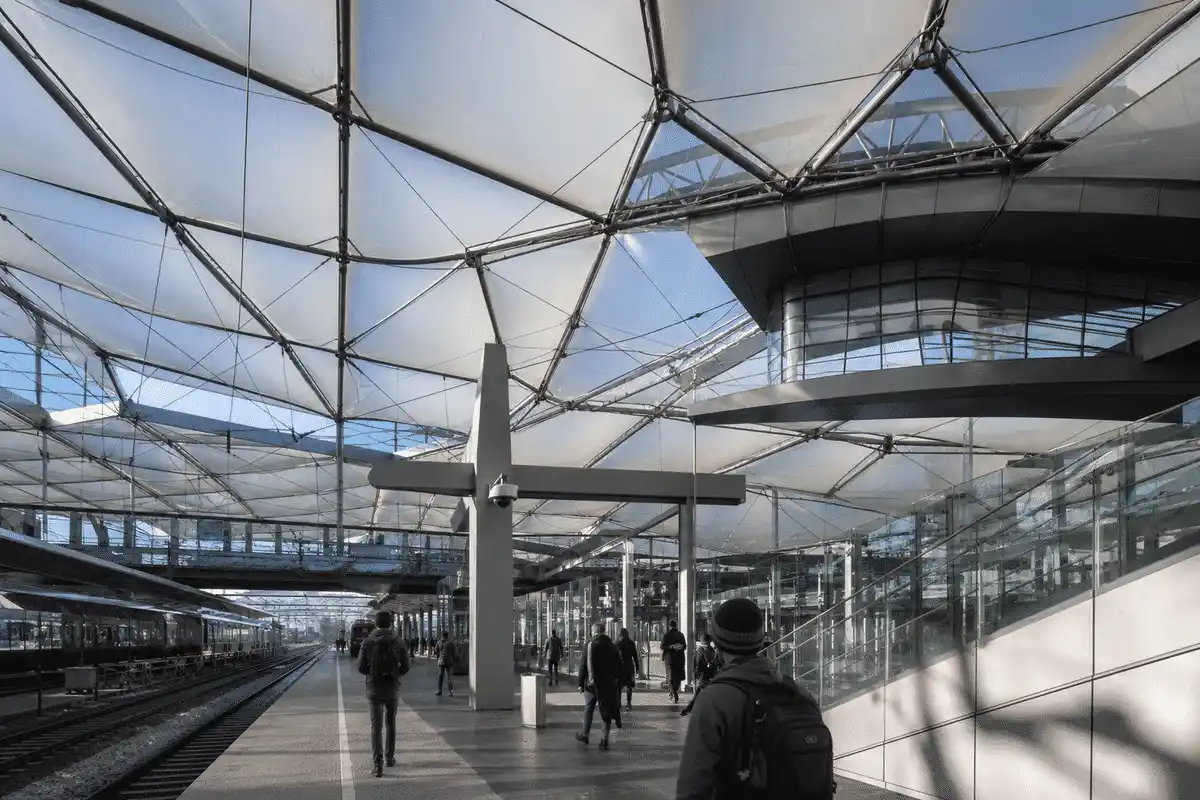 Railway Station ETFE Project overview — daylit ETFE space