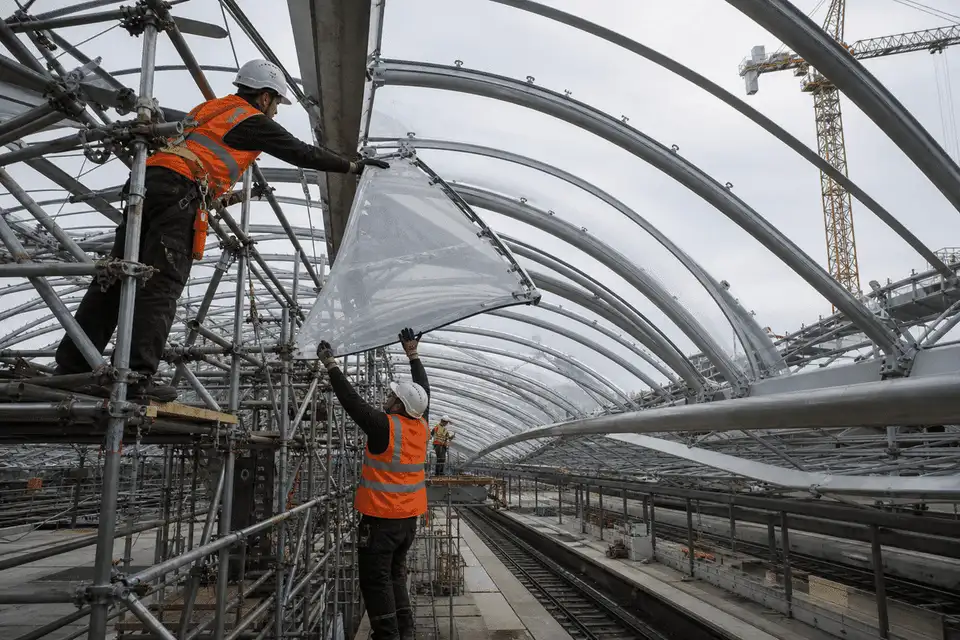 Railway Station ETFE Project process — ETFE module coordination view