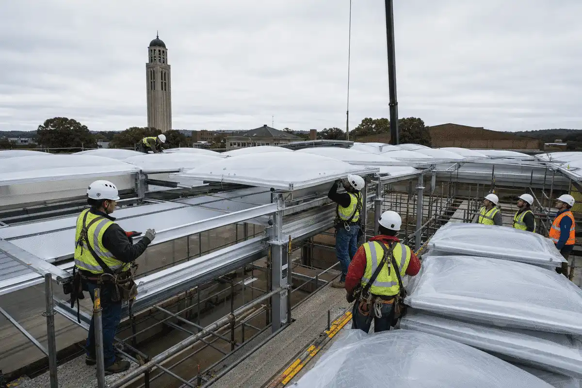 University ETFE Project process — ETFE module coordination view