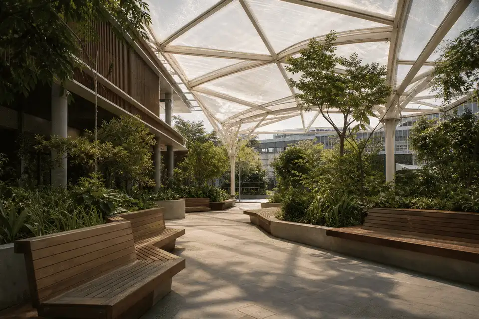 Walkway ETFE Canopy Project video poster 2 — Walkway ETFE Canopy