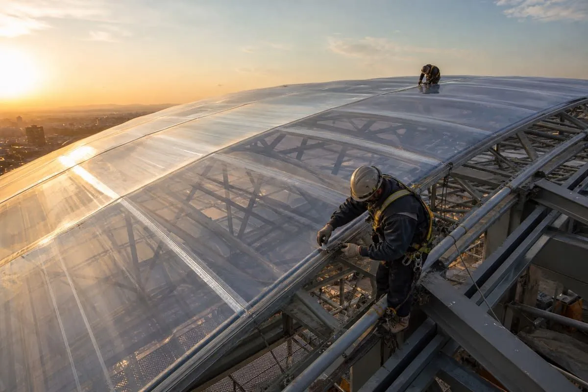 ETFE engineering design and professional installation by specialist contractors — ETFE film supplier India