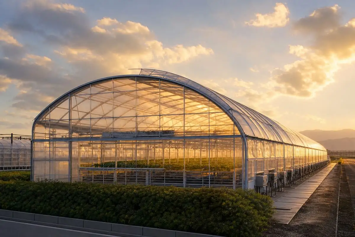 Advanced ETFE greenhouse with high light-transmission film — ETFE film supplier India — ETFE film supplier India