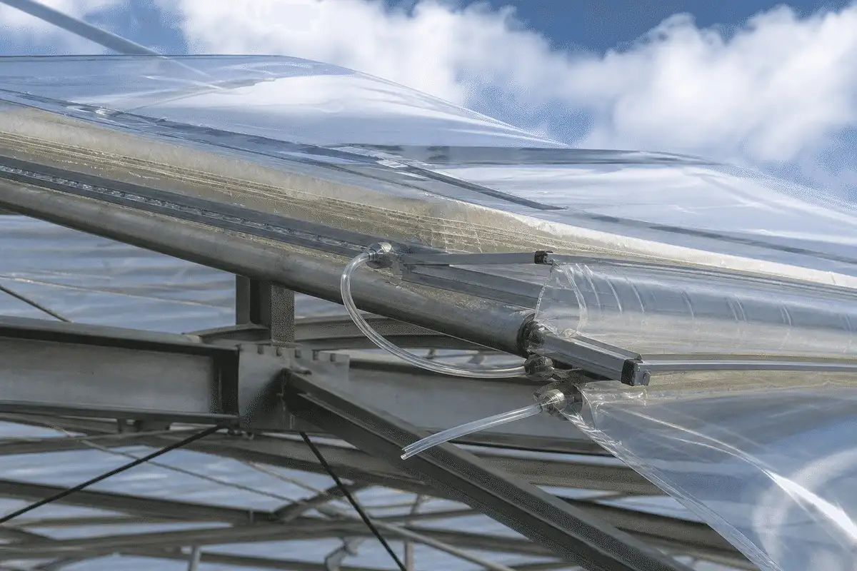 Multi-bay ETFE cushion roof spanning large atrium — ETFE Air Cushion System
