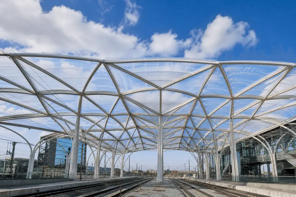 University atrium with mixed ETFE cushion thickness zones — ETFE technical guide — ETFE technical guide