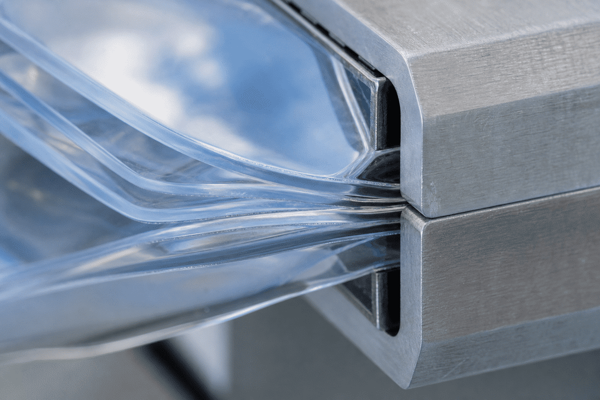 Multi-layer ETFE cushion edge with stacked foil layers