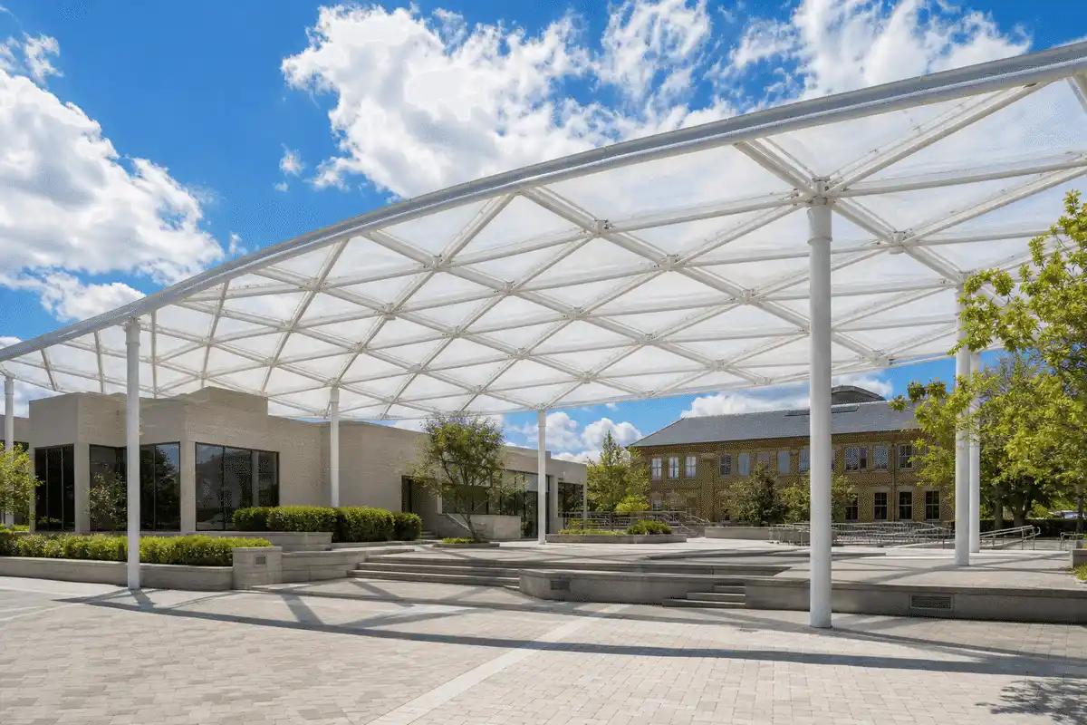 Botanical conservatory single-layer ETFE roof over plants — ETFE technical guide — ETFE technical guide